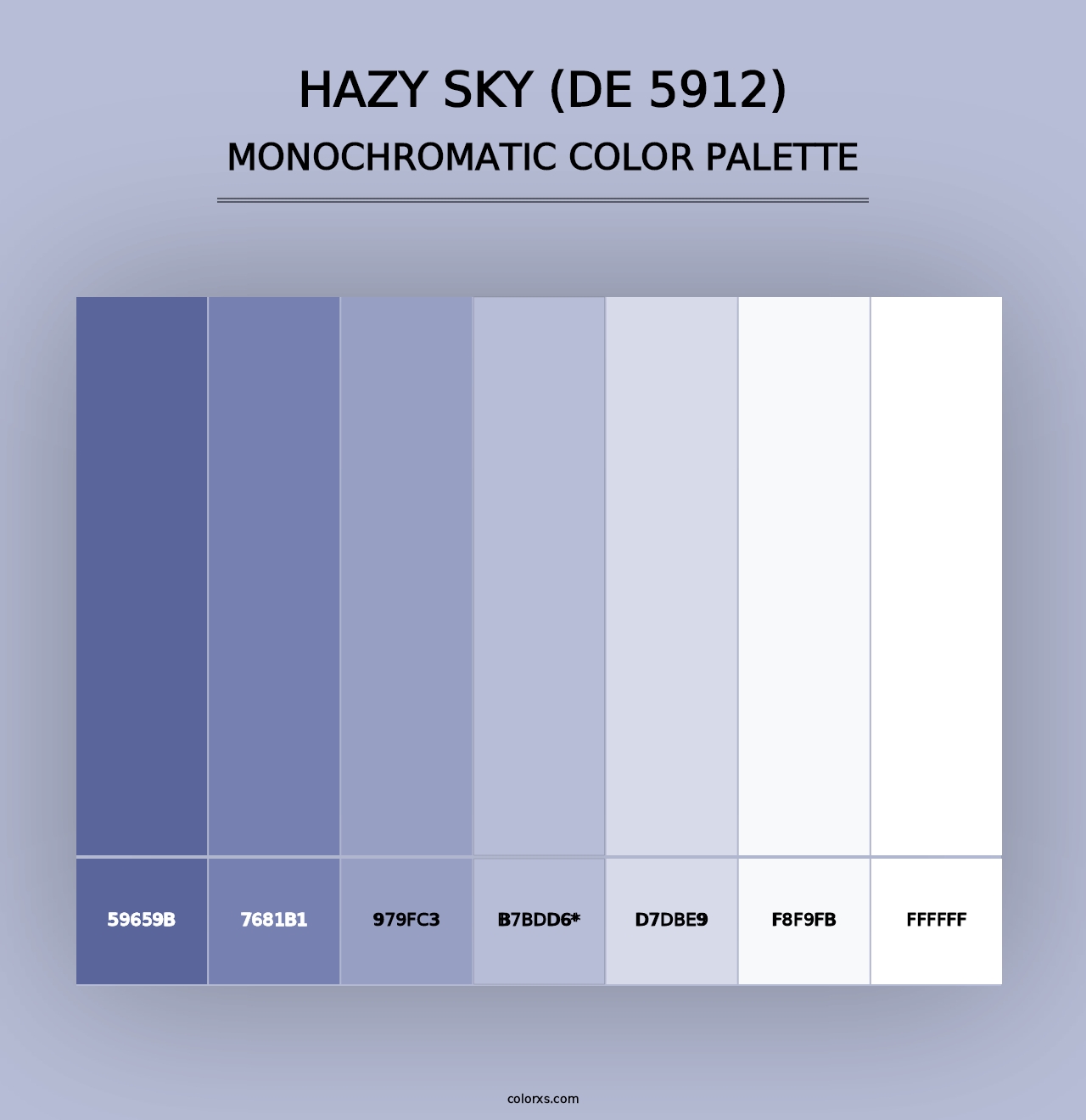 Hazy Sky (DE 5912) - Monochromatic Color Palette