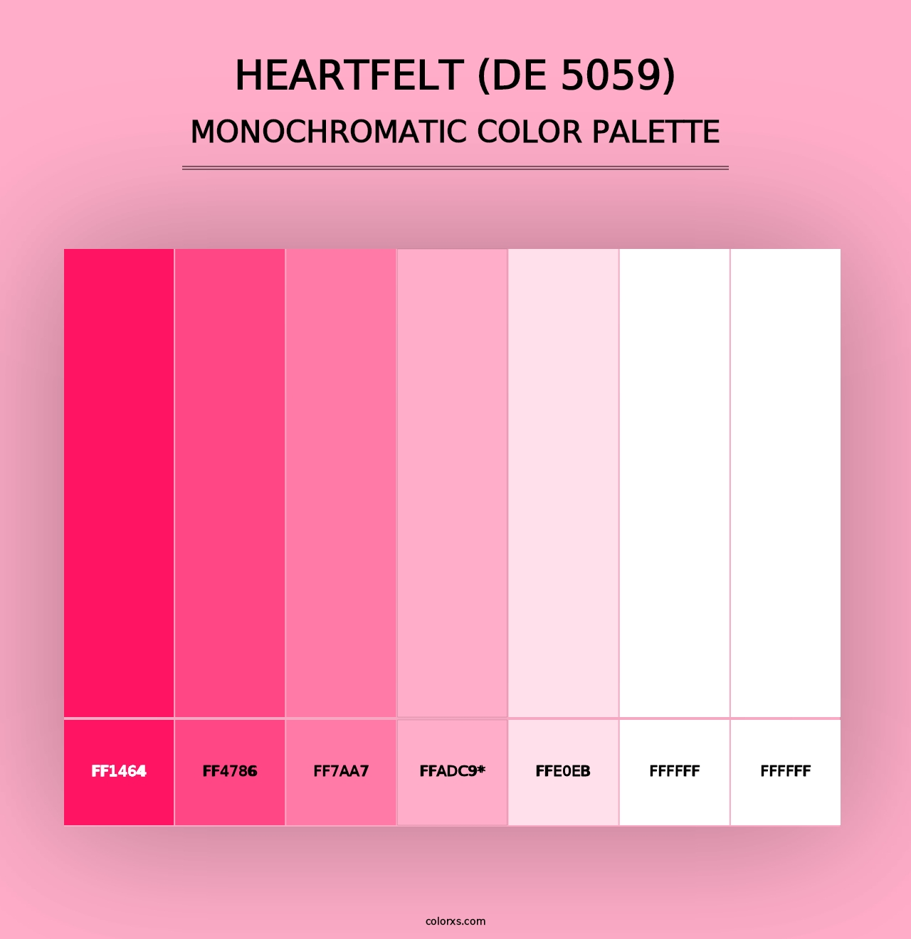 Heartfelt (DE 5059) - Monochromatic Color Palette