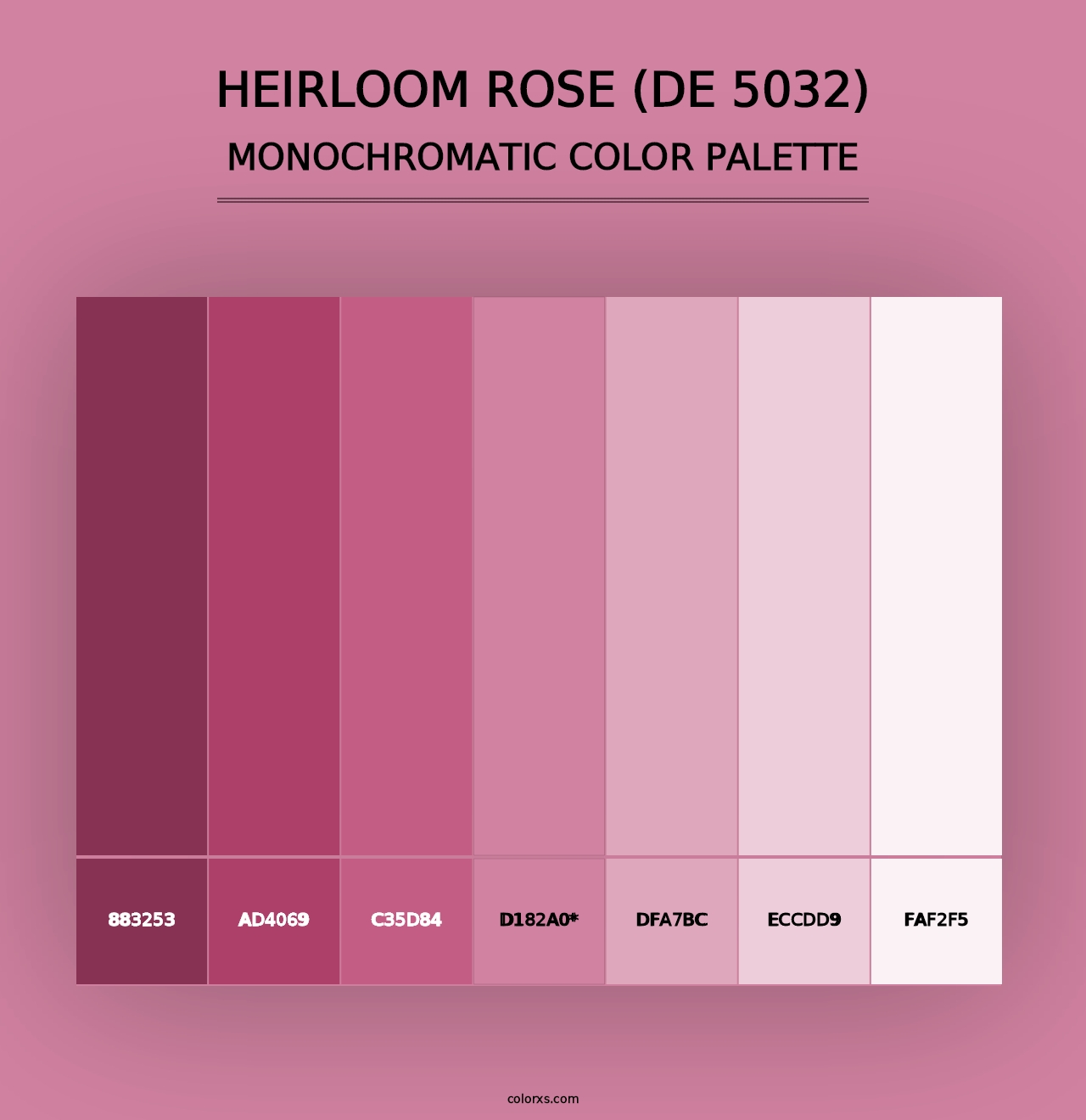 Heirloom Rose (DE 5032) - Monochromatic Color Palette