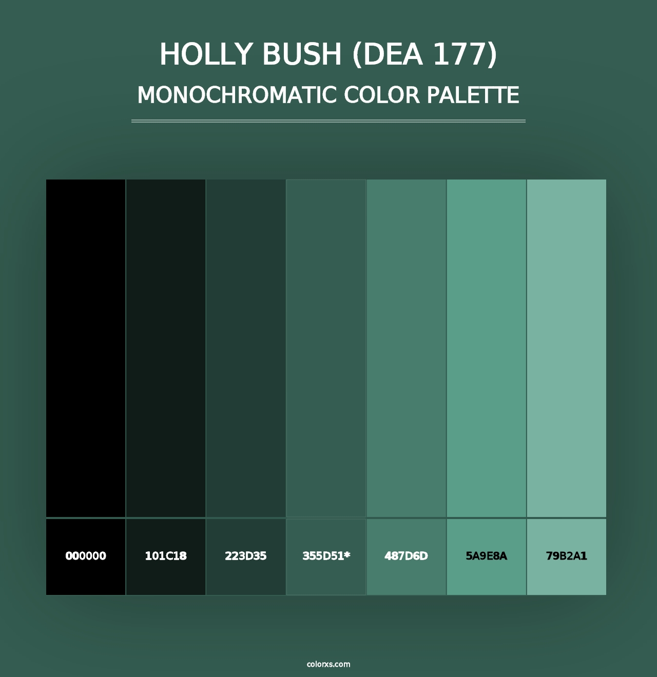 Holly Bush (DEA 177) - Monochromatic Color Palette