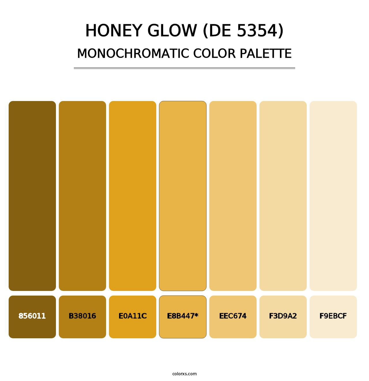 Honey Glow (DE 5354) - Monochromatic Color Palette