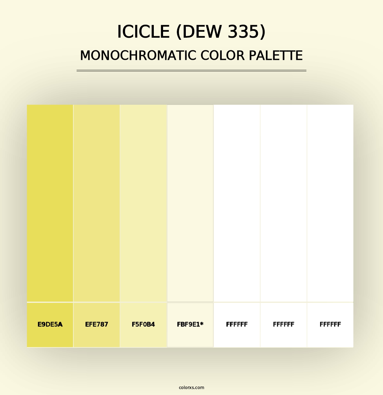 Icicle (DEW 335) - Monochromatic Color Palette