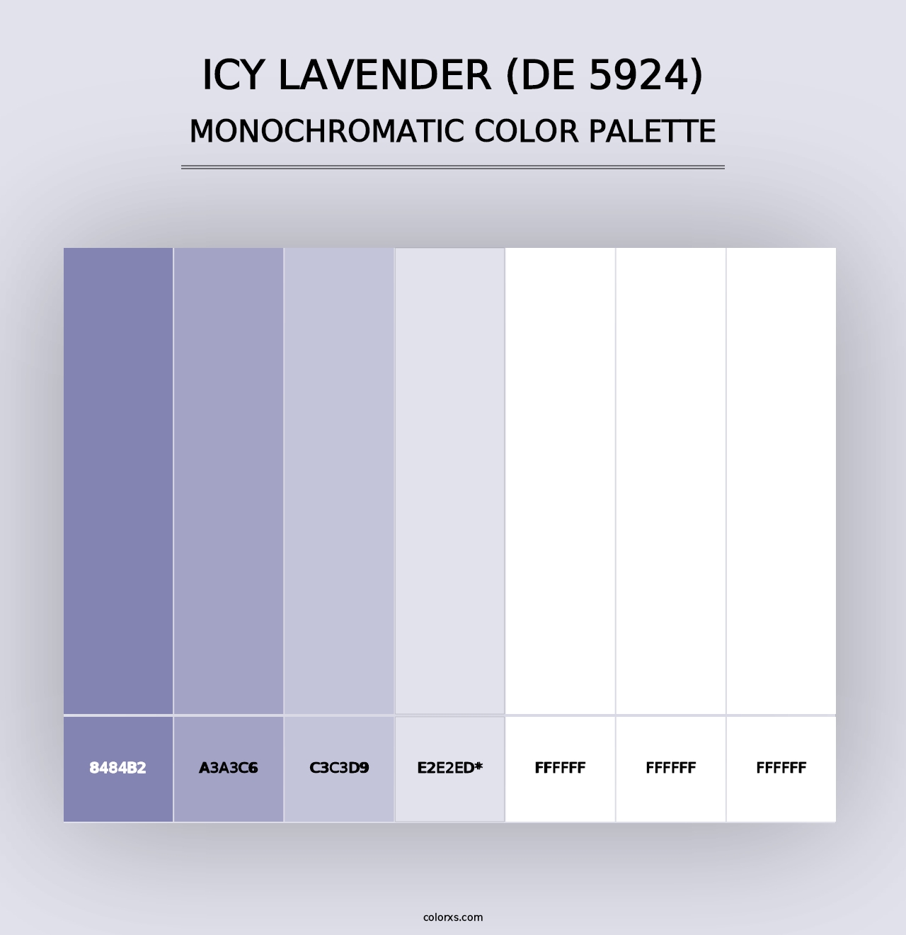 Icy Lavender (DE 5924) - Monochromatic Color Palette