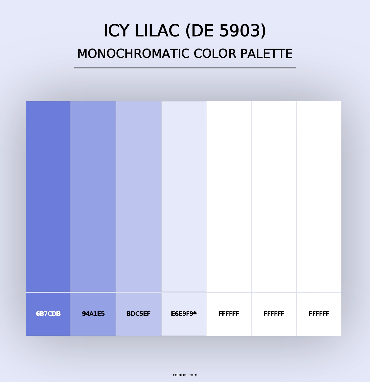 Icy Lilac (DE 5903) - Monochromatic Color Palette