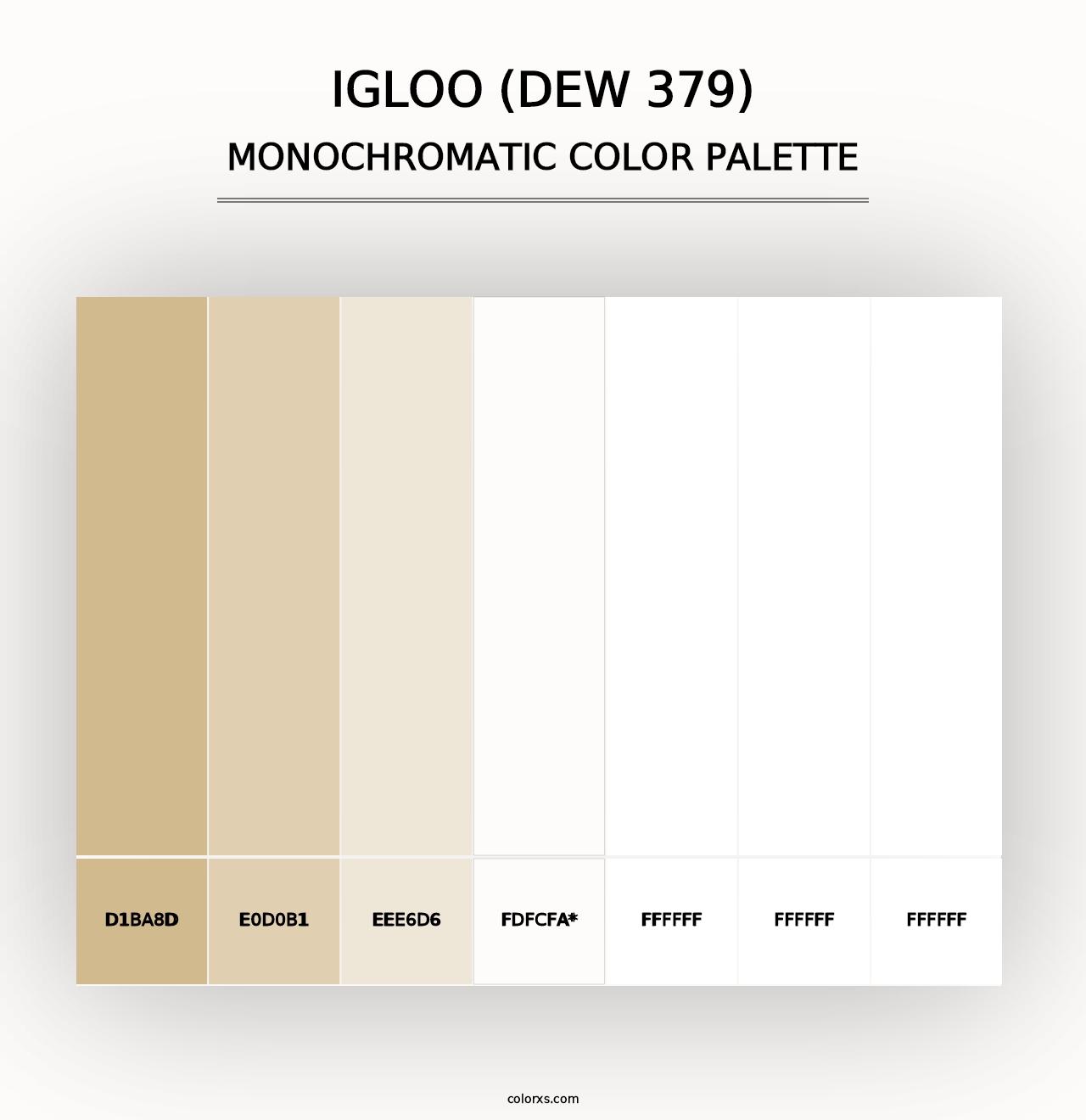 Igloo (DEW 379) - Monochromatic Color Palette