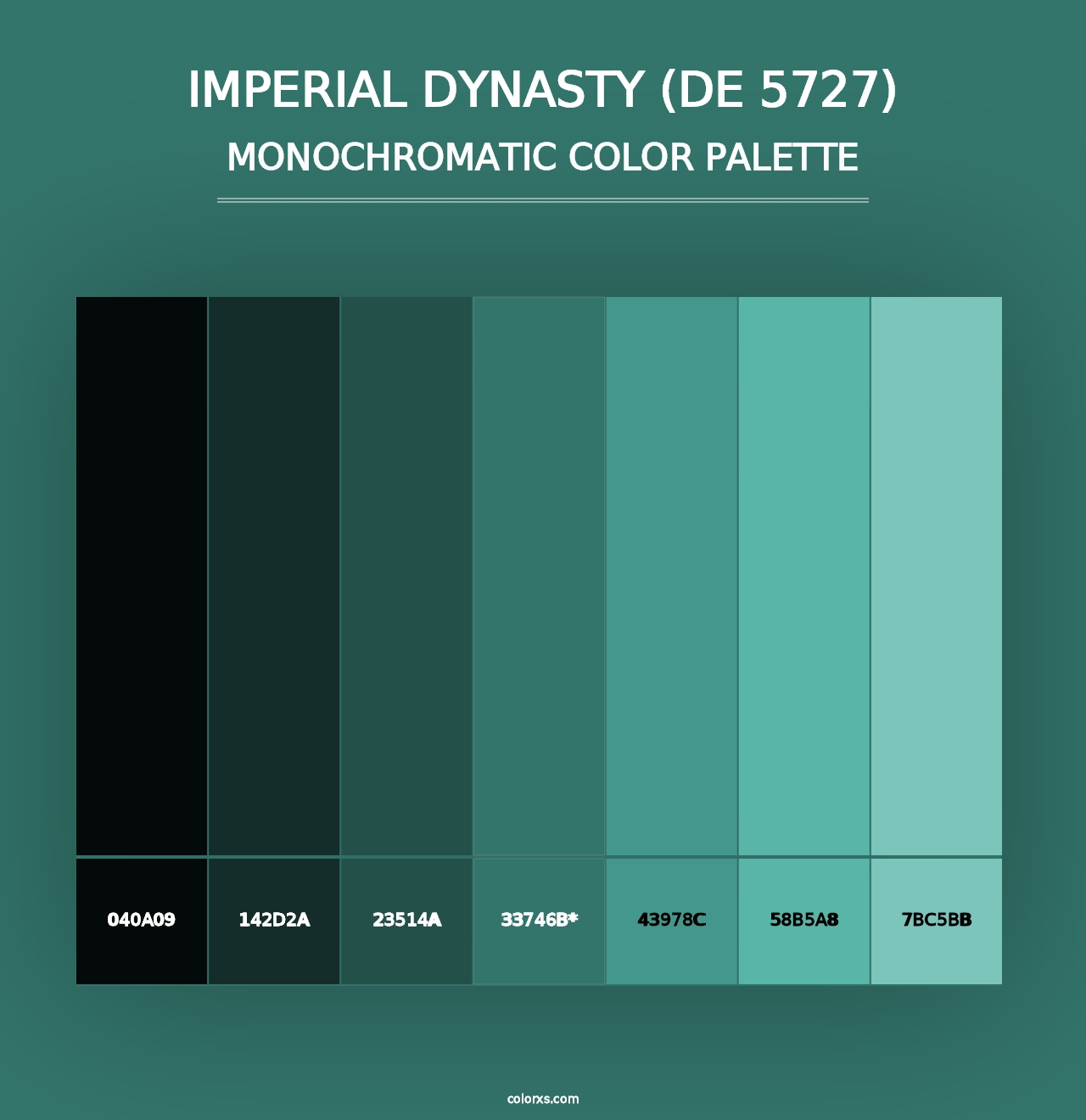 Imperial Dynasty (DE 5727) - Monochromatic Color Palette