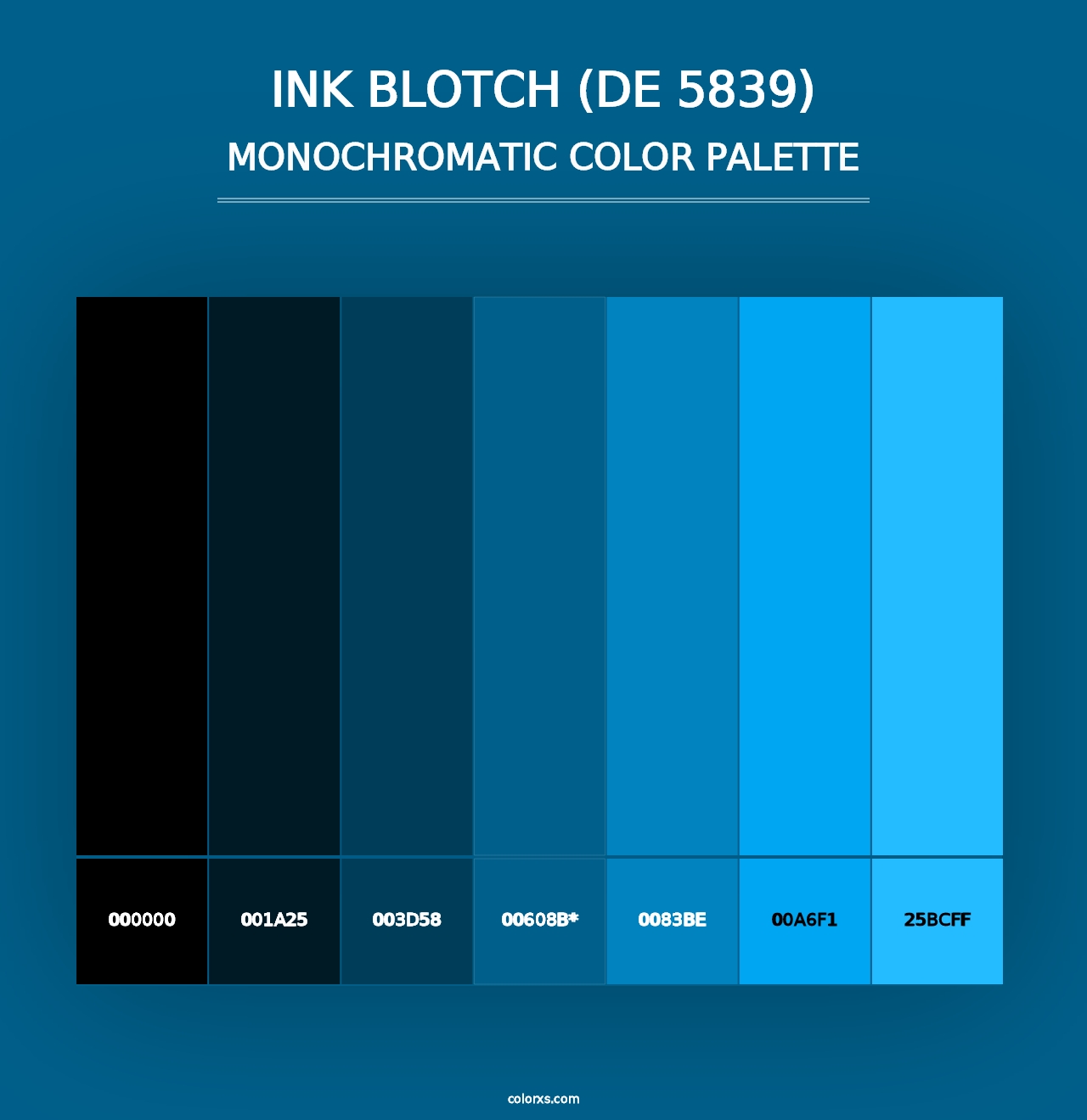 Ink Blotch (DE 5839) - Monochromatic Color Palette