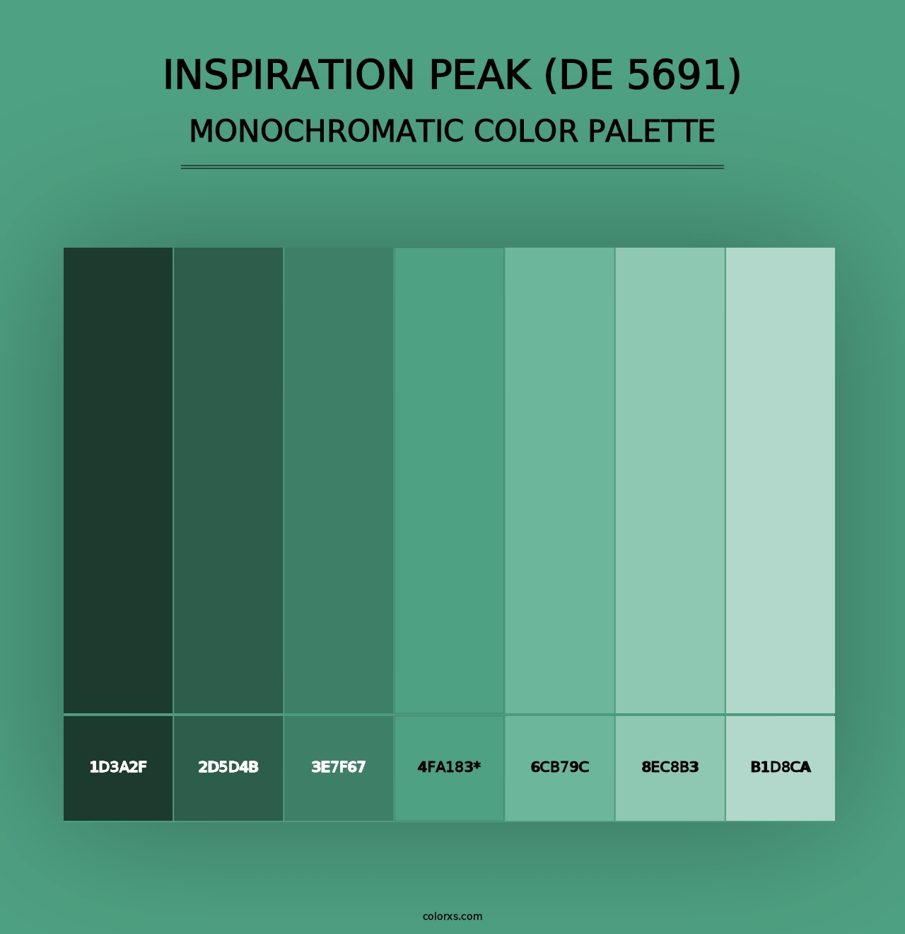 Inspiration Peak (DE 5691) - Monochromatic Color Palette