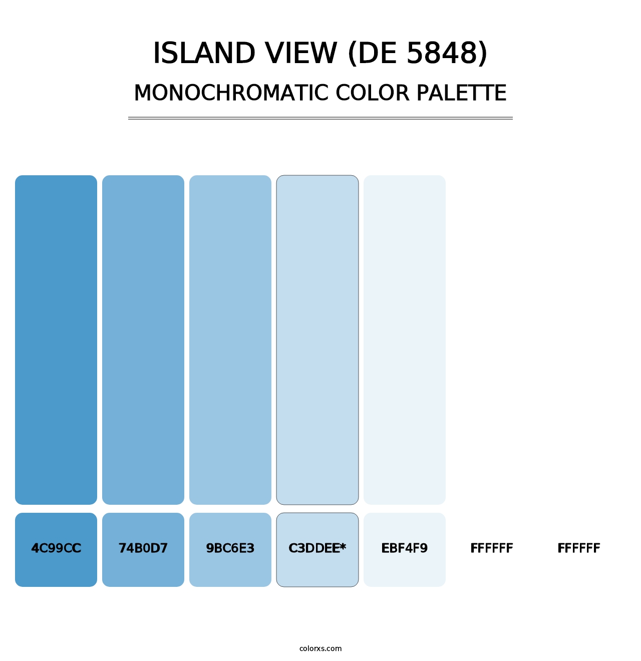 Island View (DE 5848) - Monochromatic Color Palette