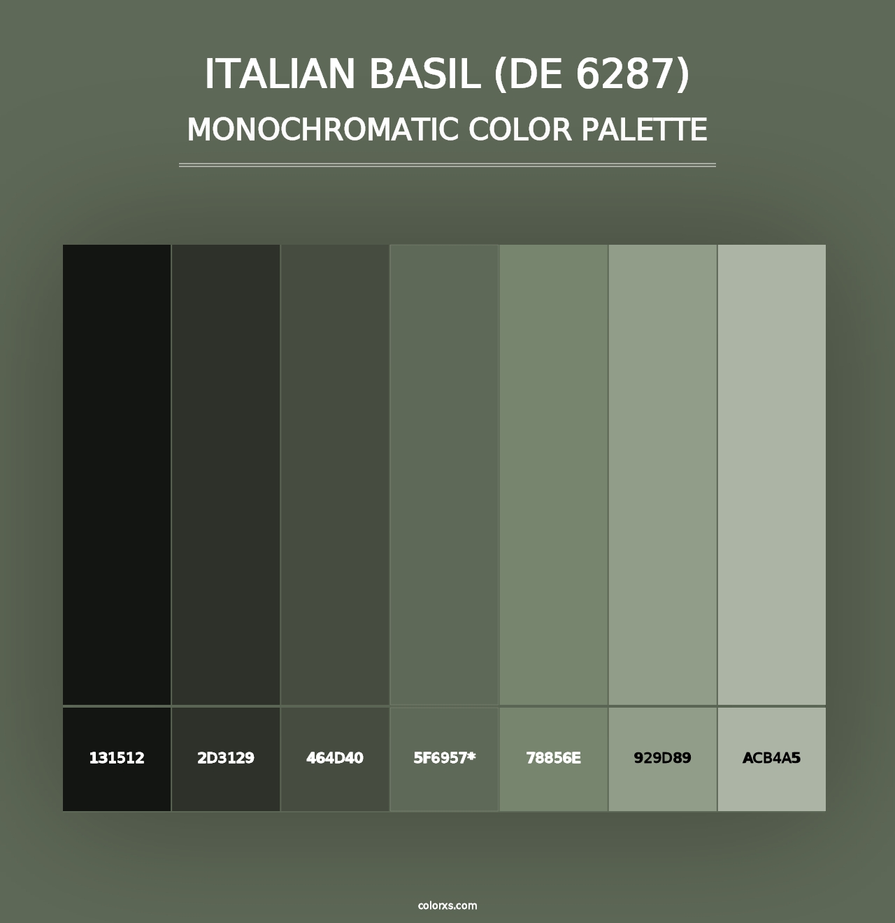 Italian Basil (DE 6287) - Monochromatic Color Palette