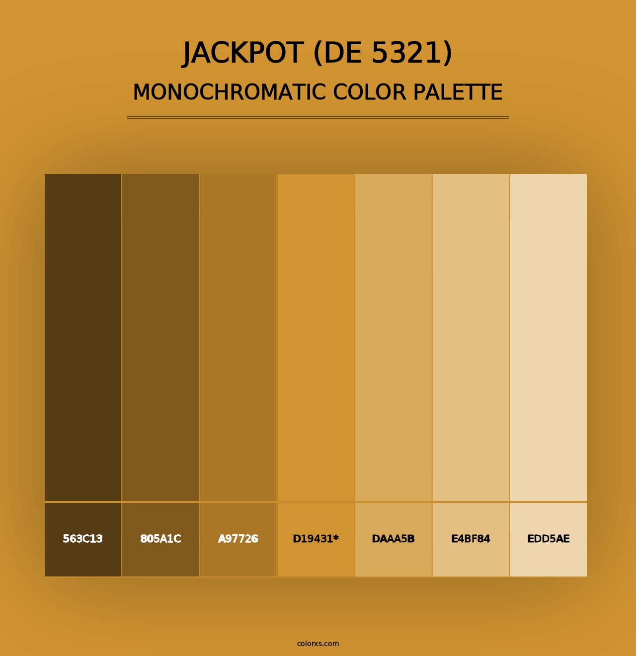 Jackpot (DE 5321) - Monochromatic Color Palette