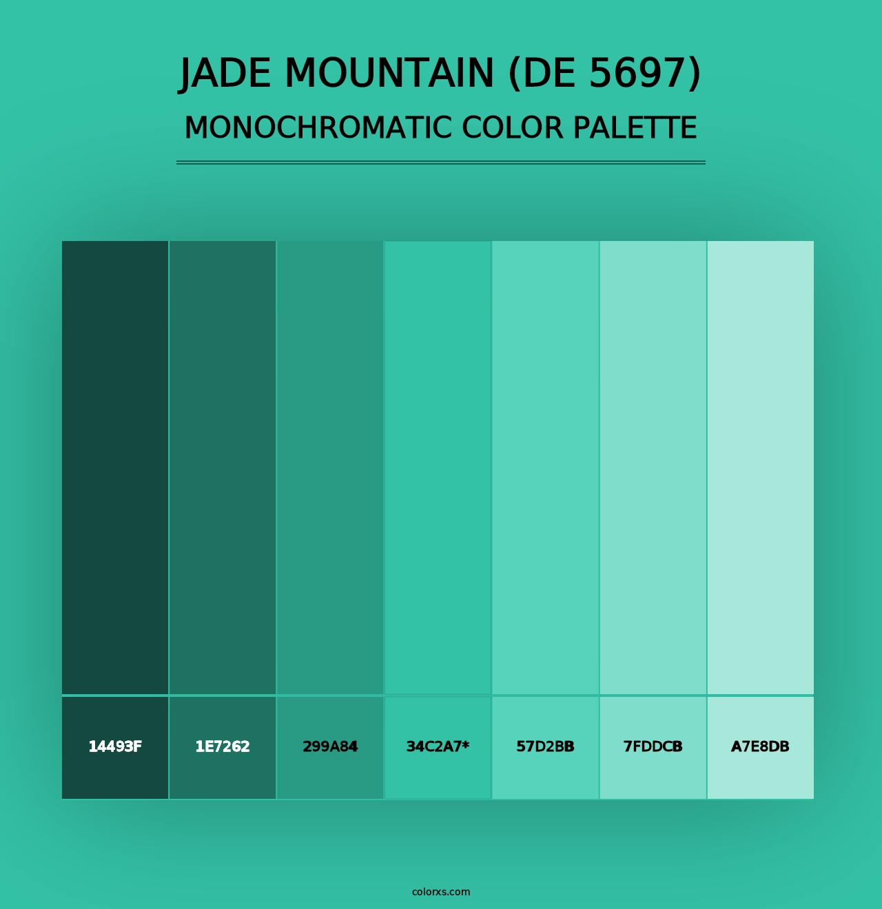 Jade Mountain (DE 5697) - Monochromatic Color Palette