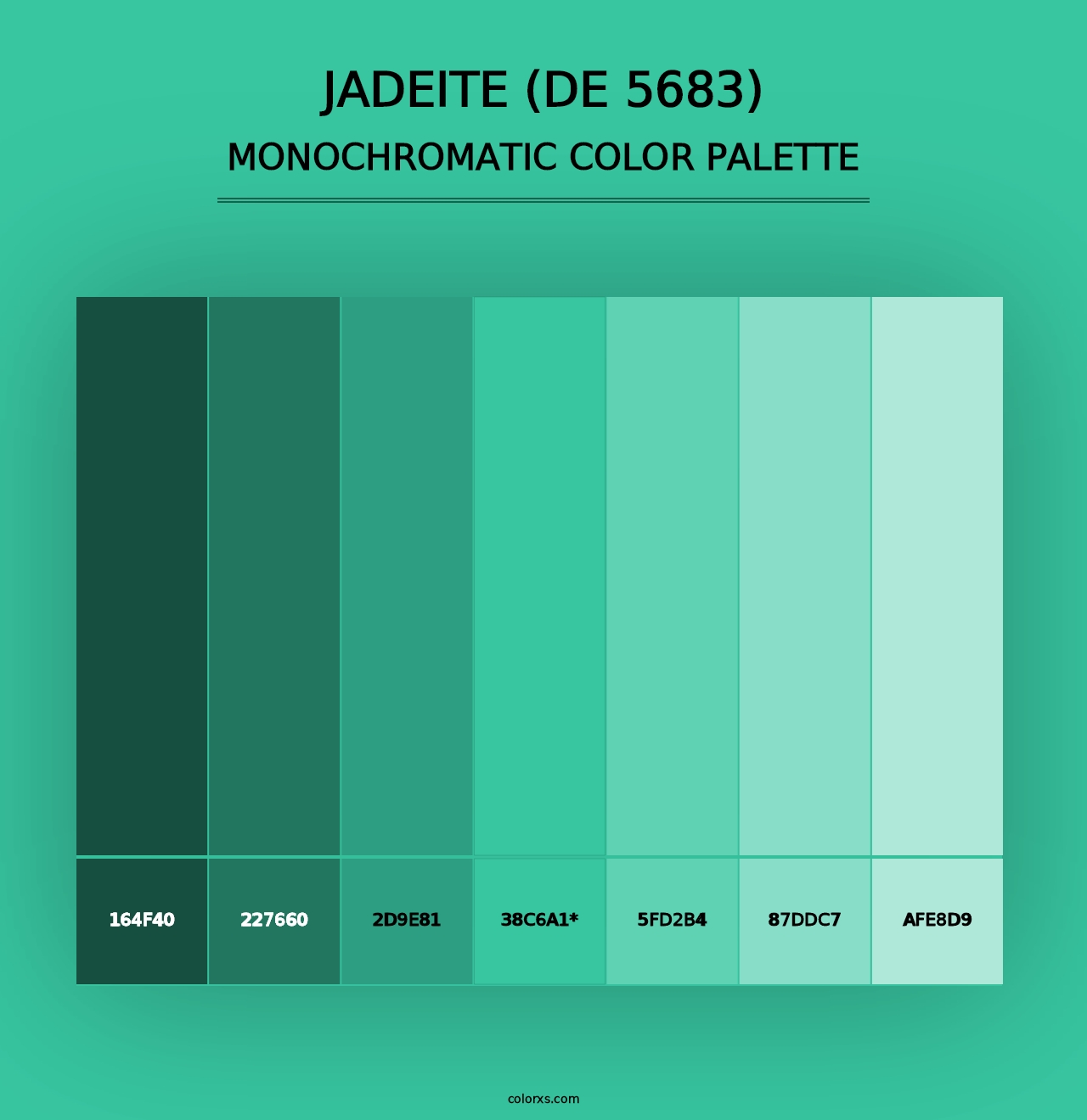 Jadeite (DE 5683) - Monochromatic Color Palette