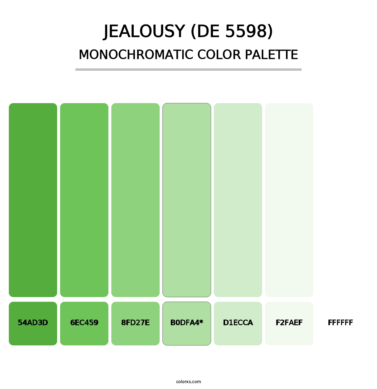 Jealousy (DE 5598) - Monochromatic Color Palette