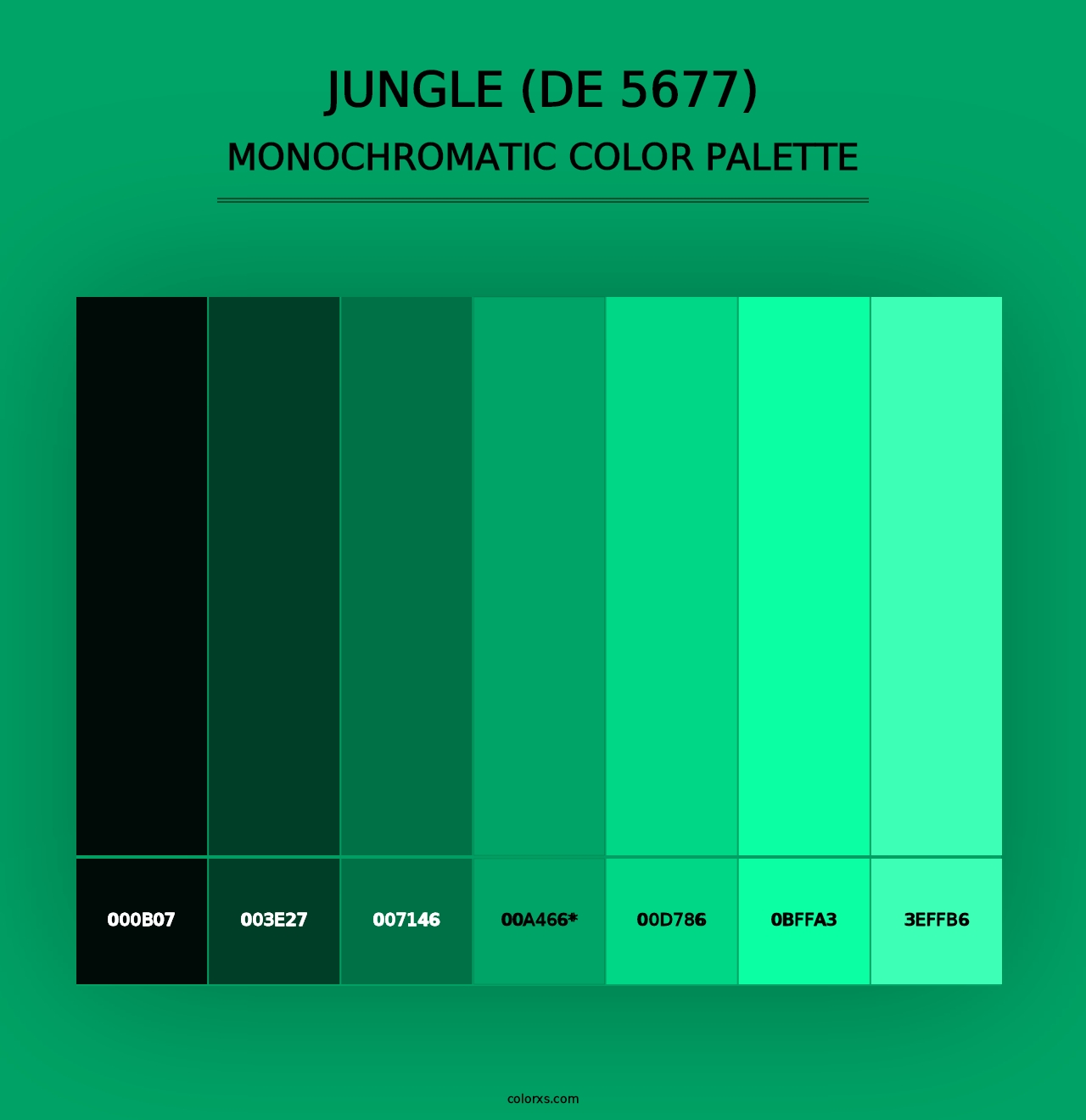 Jungle (DE 5677) - Monochromatic Color Palette