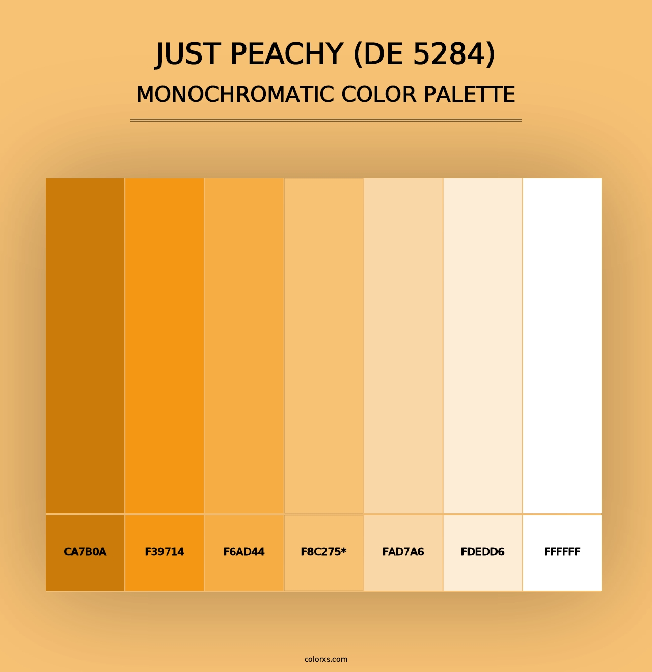 Just Peachy (DE 5284) - Monochromatic Color Palette