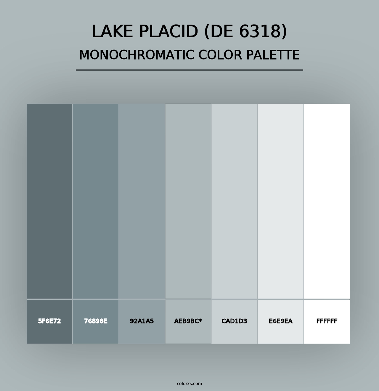 Lake Placid (DE 6318) - Monochromatic Color Palette