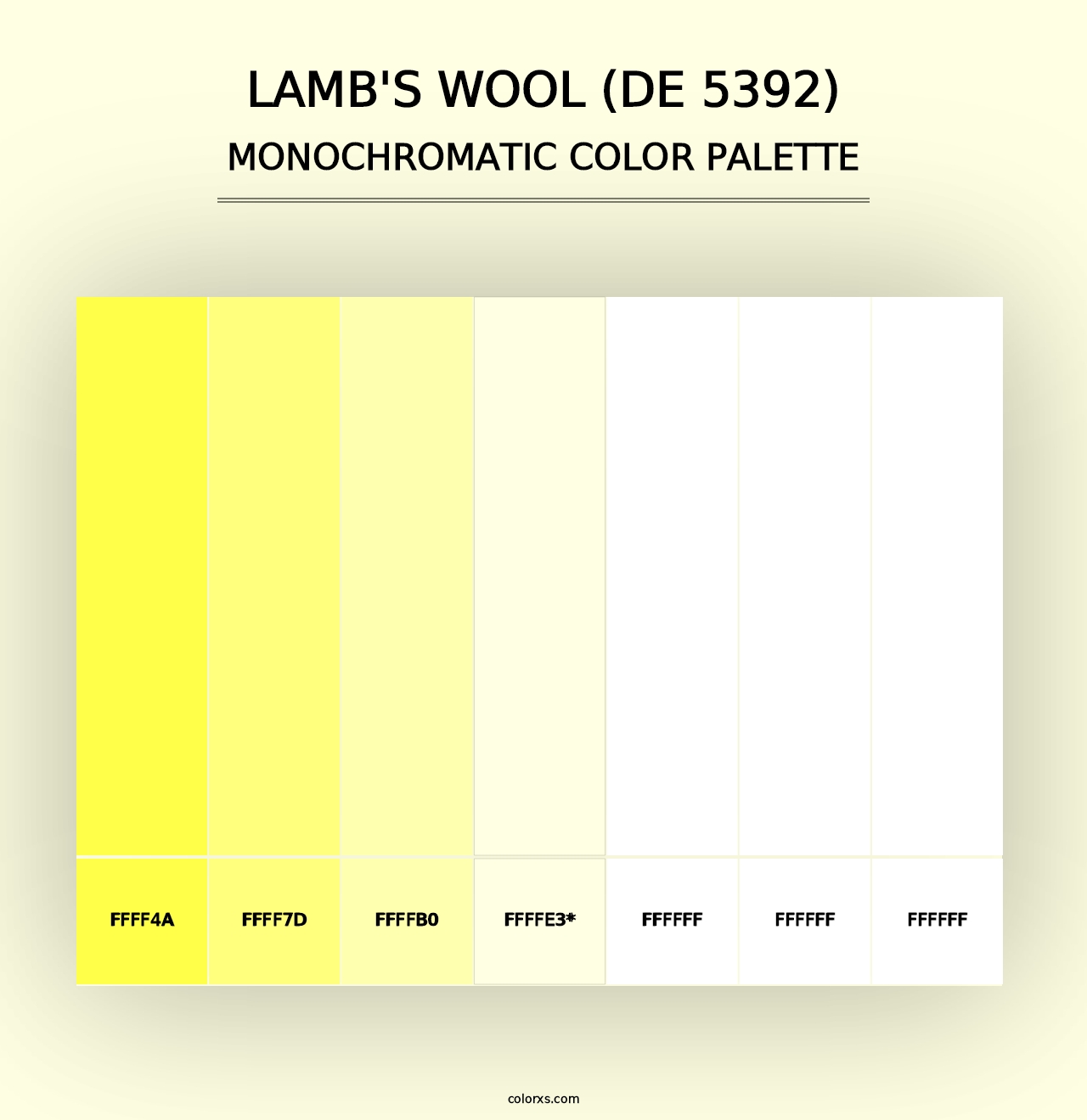 Lamb's Wool (DE 5392) - Monochromatic Color Palette