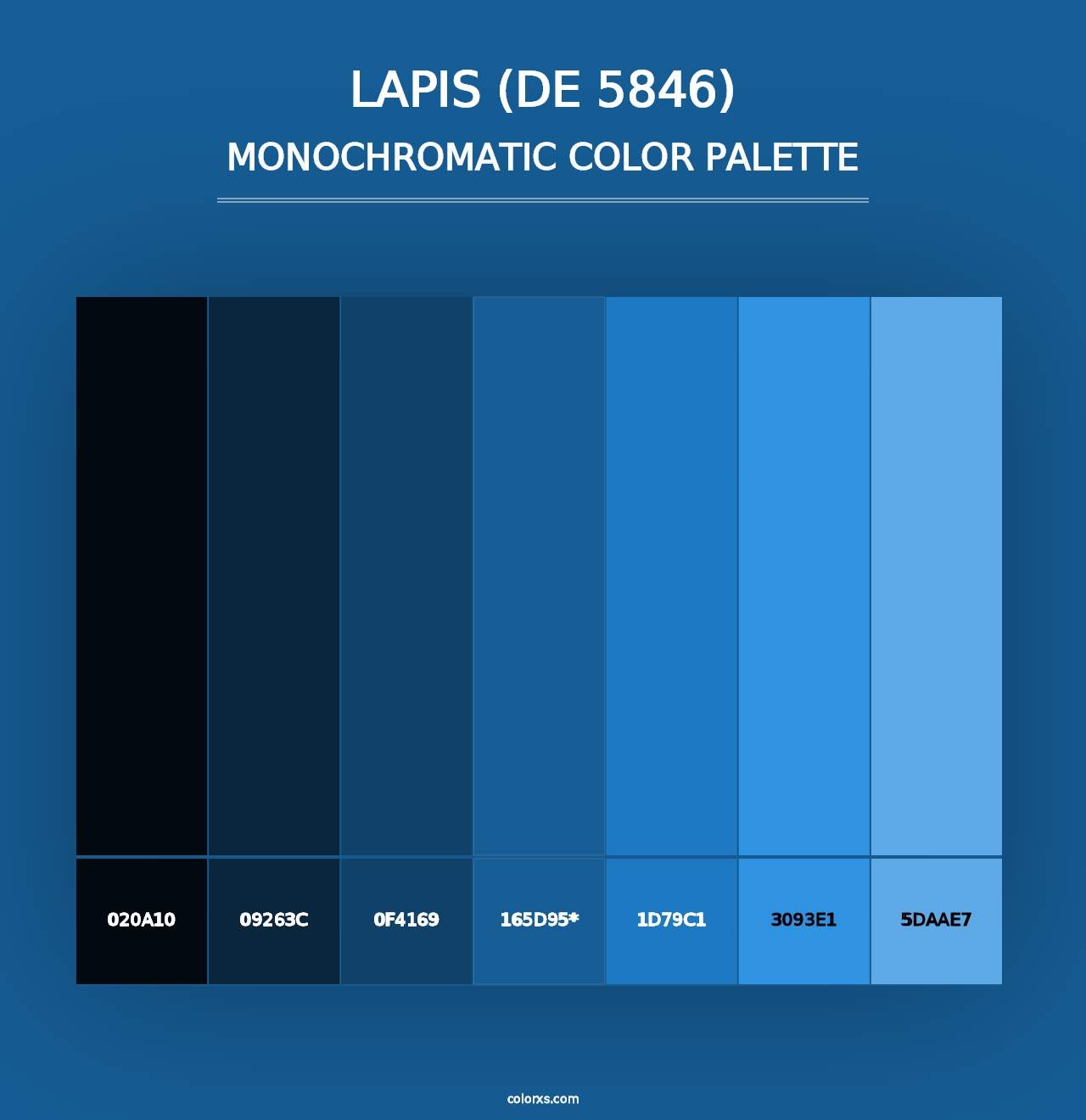 Lapis (DE 5846) - Monochromatic Color Palette