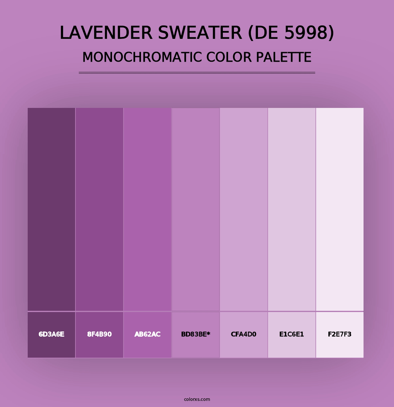 Lavender Sweater (DE 5998) - Monochromatic Color Palette