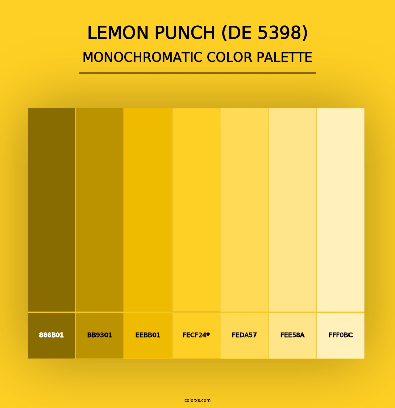 Lemon Punch (DE 5398) - Monochromatic Color Palette