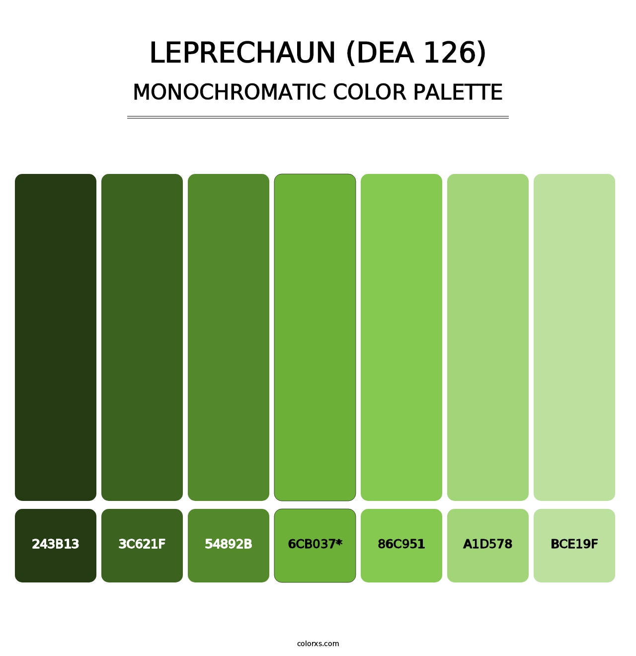 Leprechaun (DEA 126) - Monochromatic Color Palette