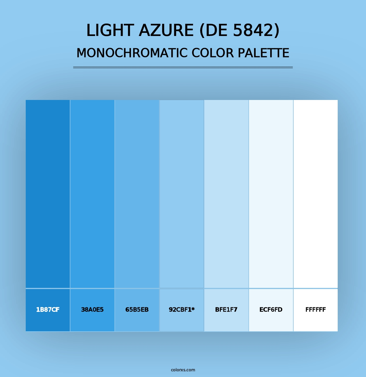 Light Azure (DE 5842) - Monochromatic Color Palette