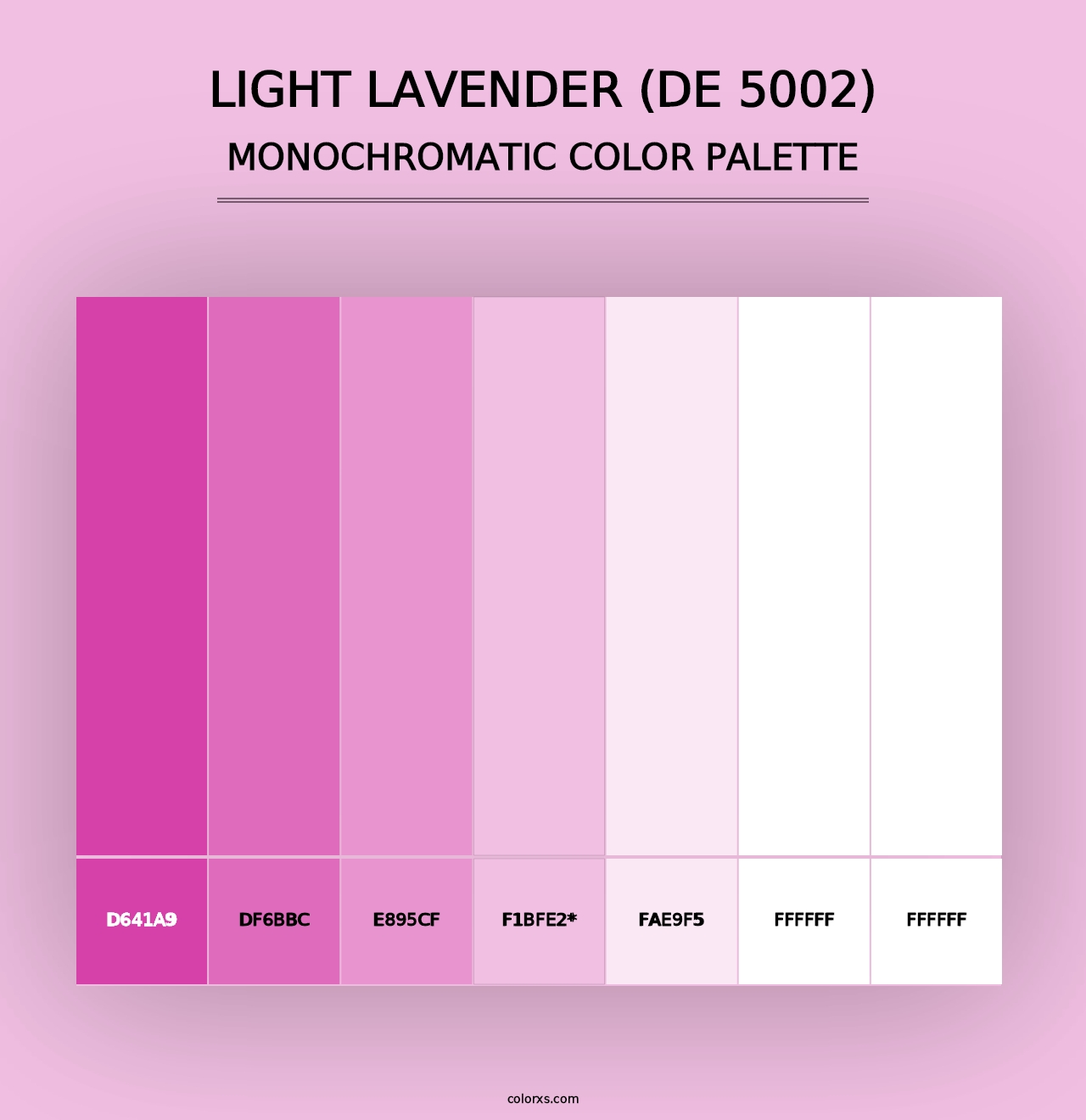 Light Lavender (DE 5002) - Monochromatic Color Palette