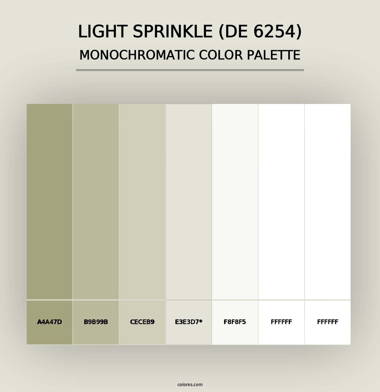 Light Sprinkle (DE 6254) - Monochromatic Color Palette