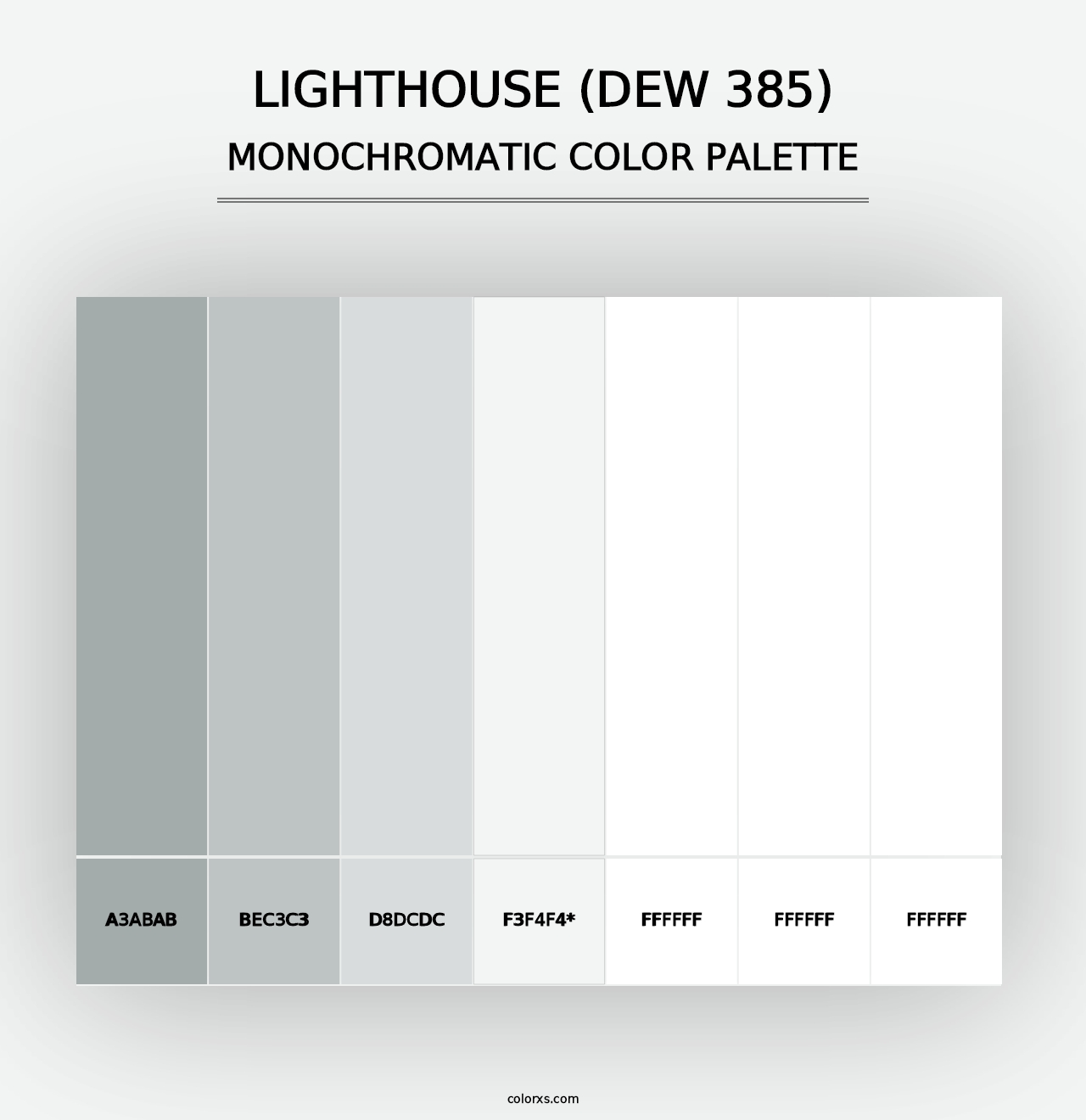 Lighthouse (DEW 385) - Monochromatic Color Palette