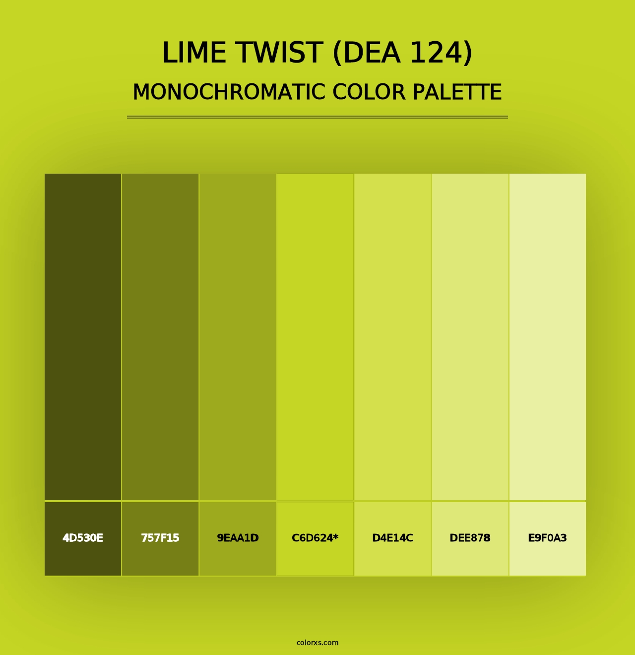 Lime Twist (DEA 124) - Monochromatic Color Palette