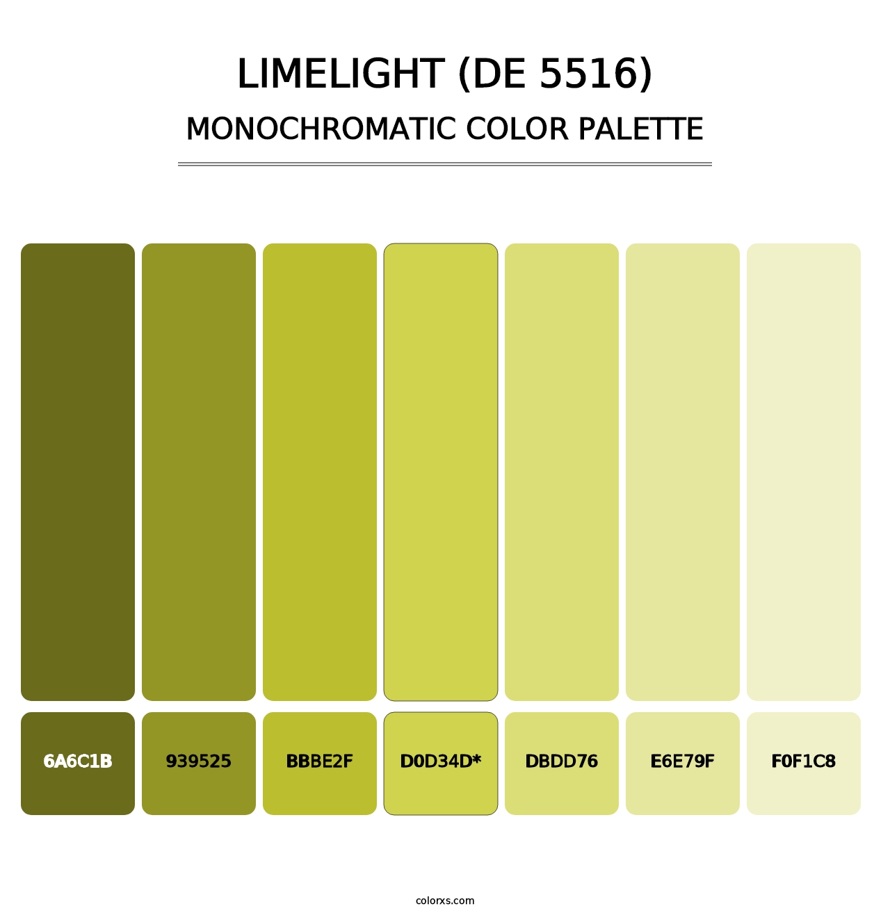 Limelight (DE 5516) - Monochromatic Color Palette