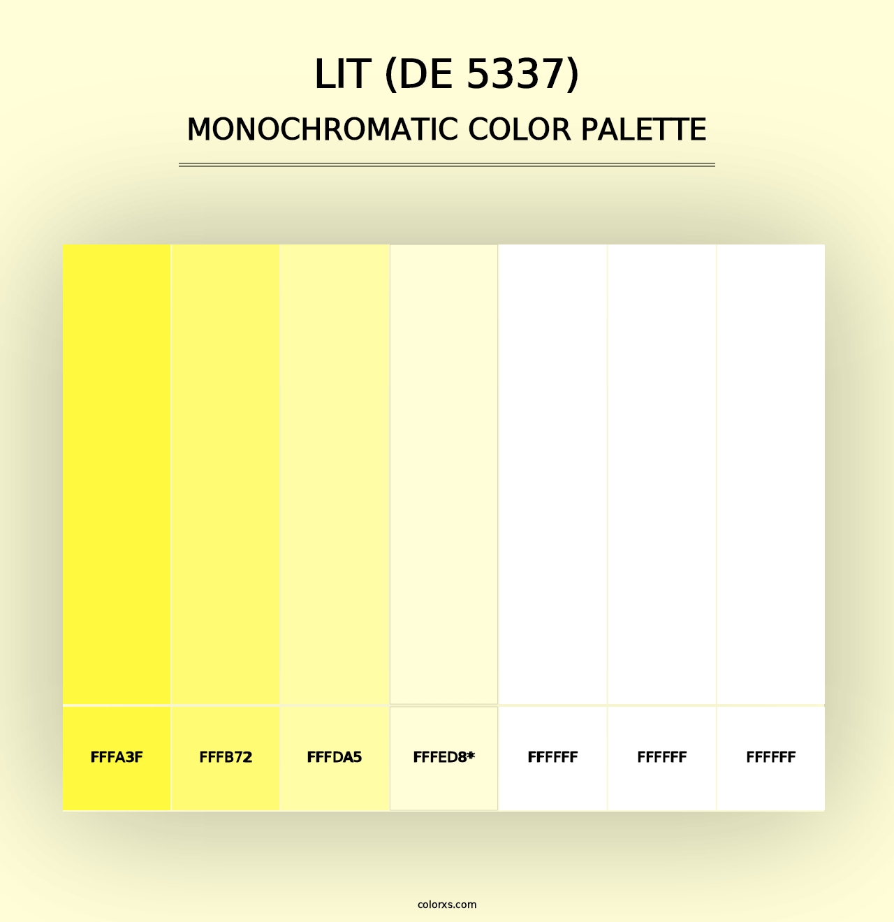 Lit (DE 5337) - Monochromatic Color Palette