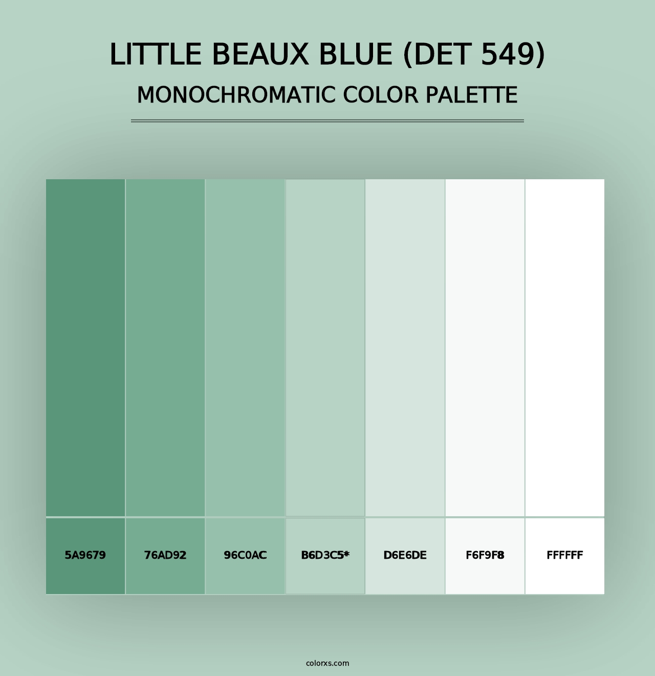 Little Beaux Blue (DET 549) - Monochromatic Color Palette