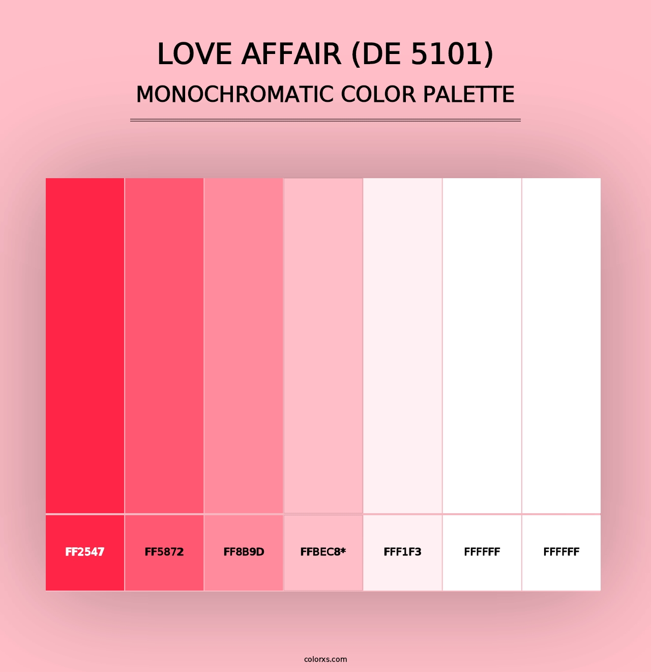 Love Affair (DE 5101) - Monochromatic Color Palette