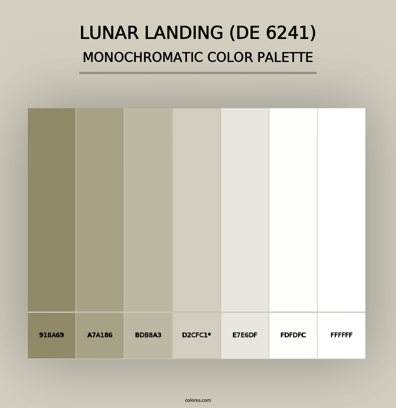 Lunar Landing (DE 6241) - Monochromatic Color Palette