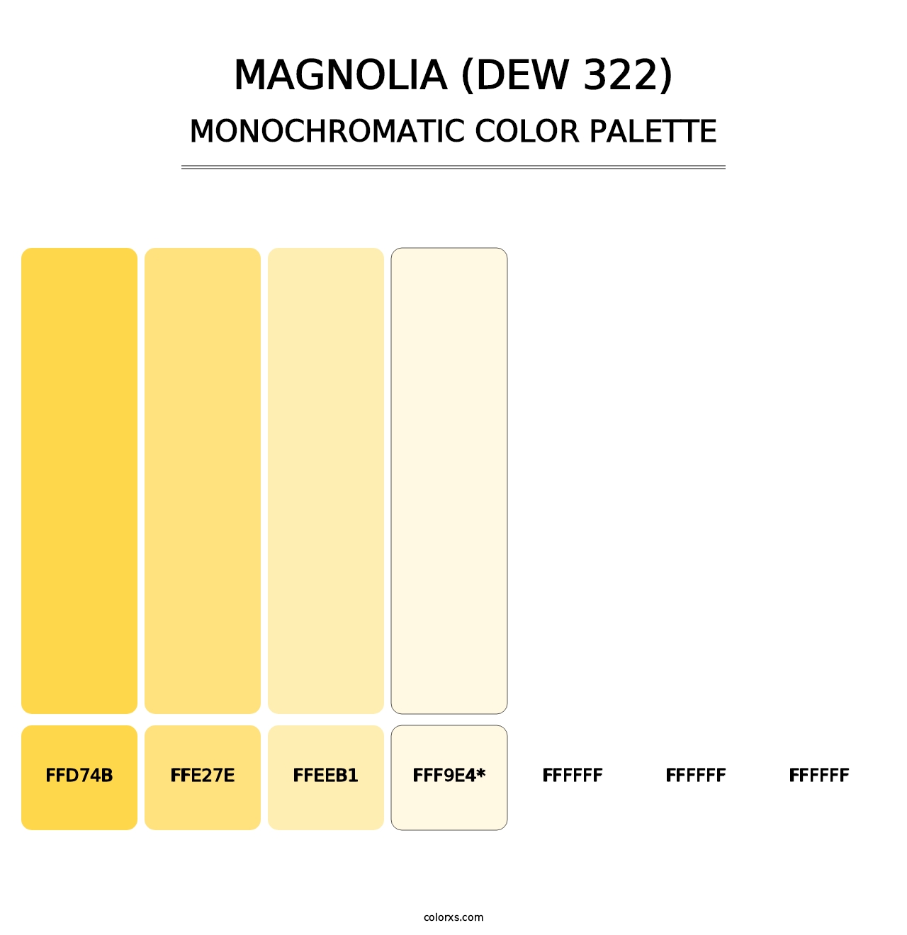 Magnolia (DEW 322) - Monochromatic Color Palette