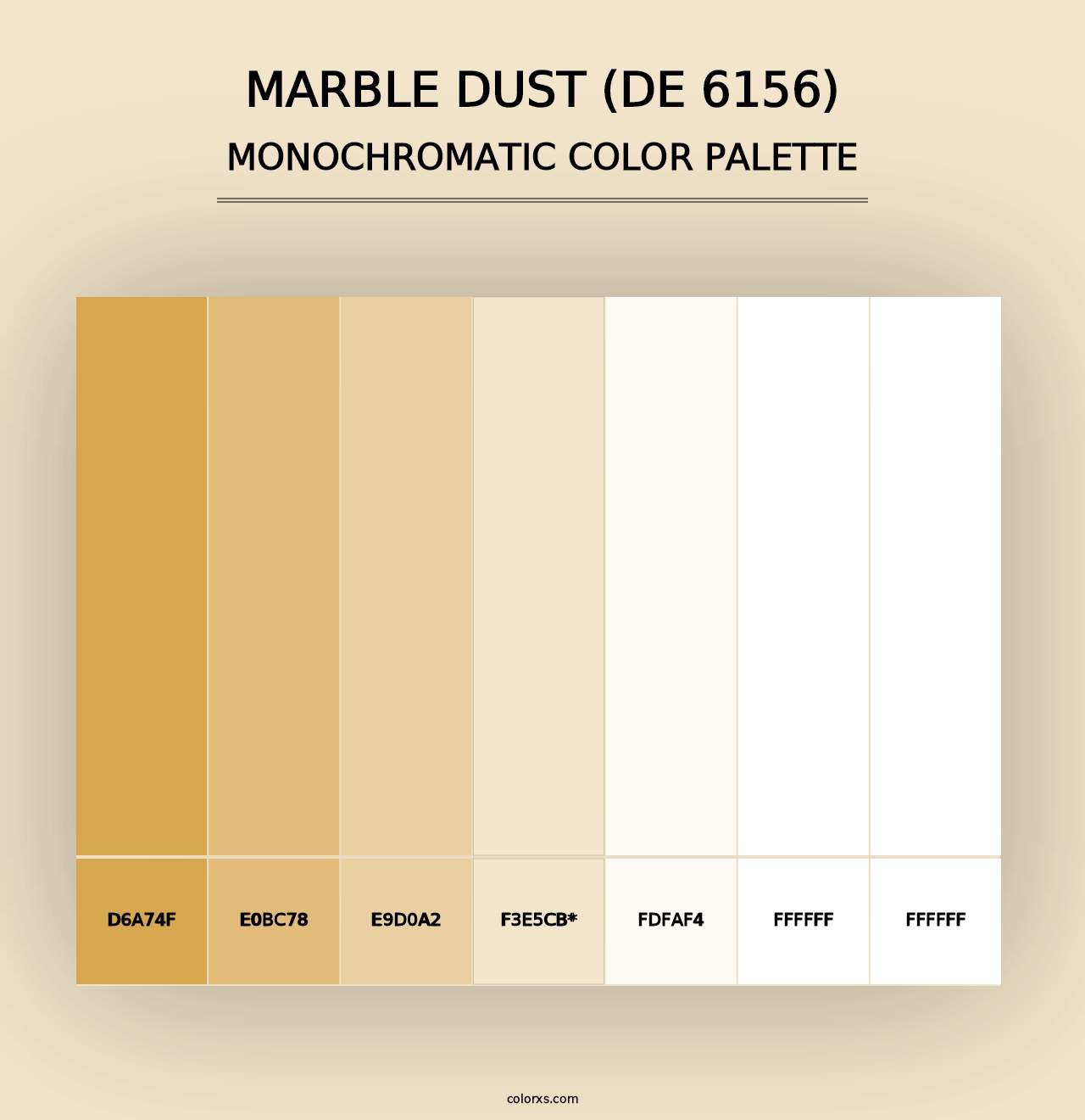 Marble Dust (DE 6156) - Monochromatic Color Palette