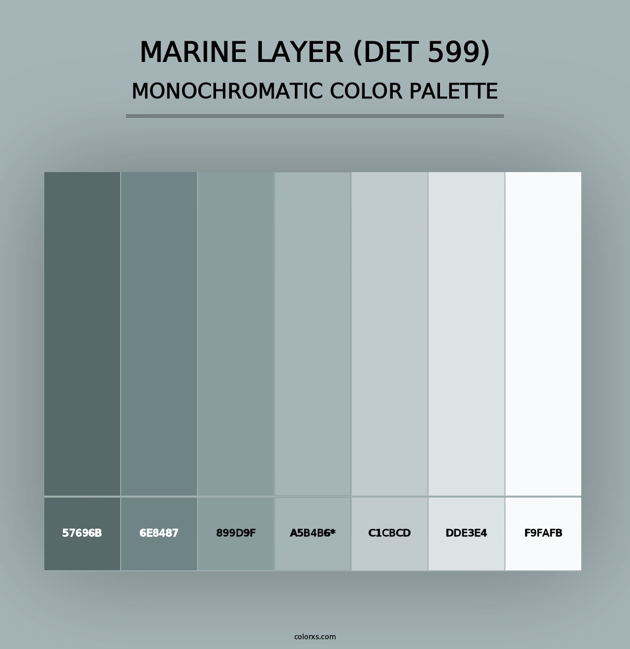 Marine Layer (DET 599) - Monochromatic Color Palette