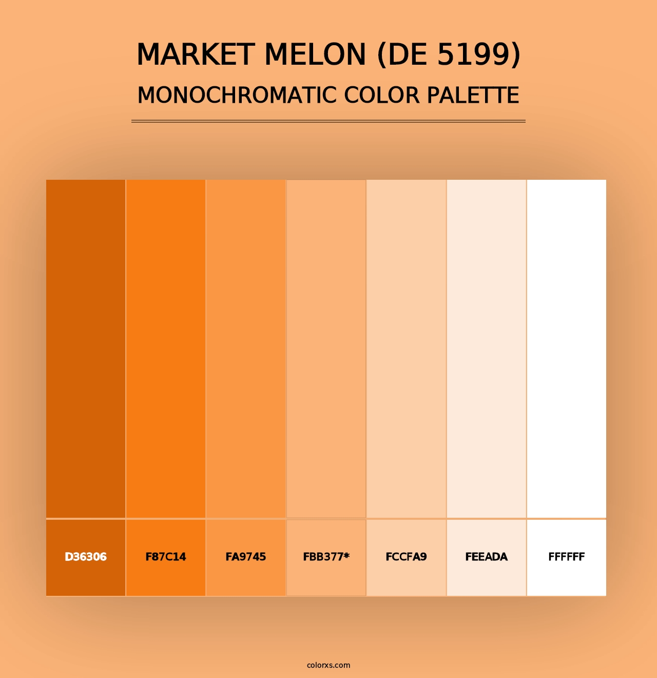 Market Melon (DE 5199) - Monochromatic Color Palette