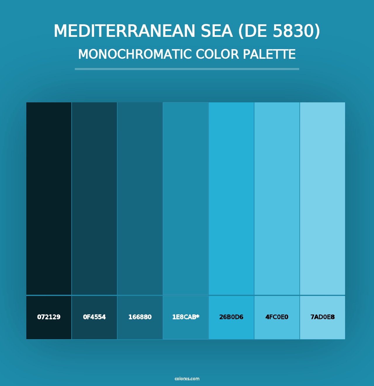 Mediterranean Sea (DE 5830) - Monochromatic Color Palette