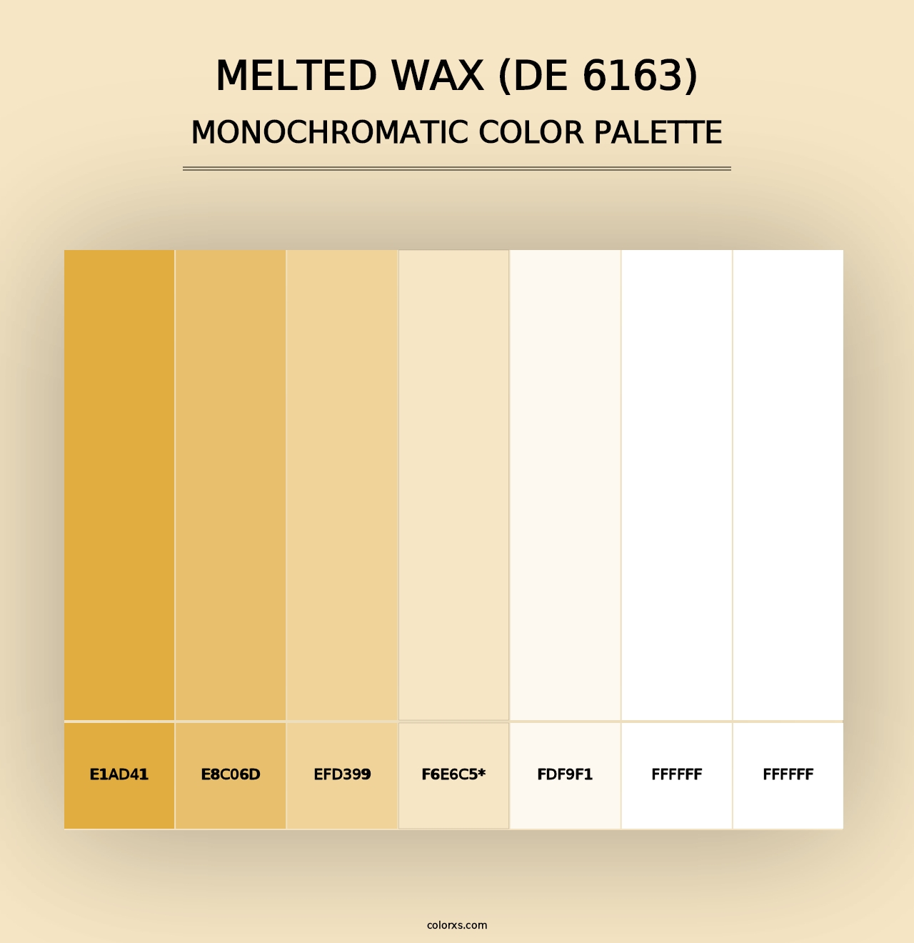 Melted Wax (DE 6163) - Monochromatic Color Palette