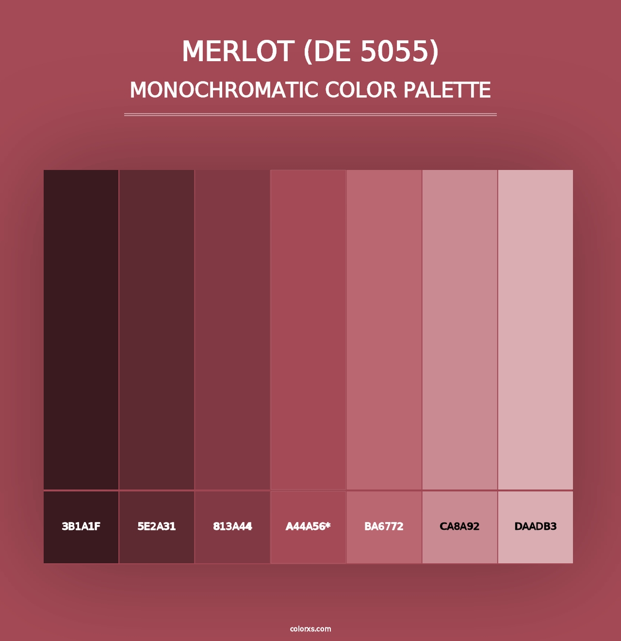 Merlot (DE 5055) - Monochromatic Color Palette