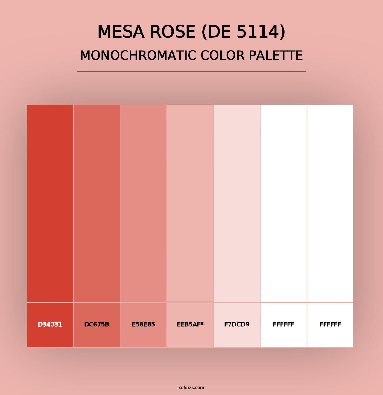 Mesa Rose (DE 5114) - Monochromatic Color Palette