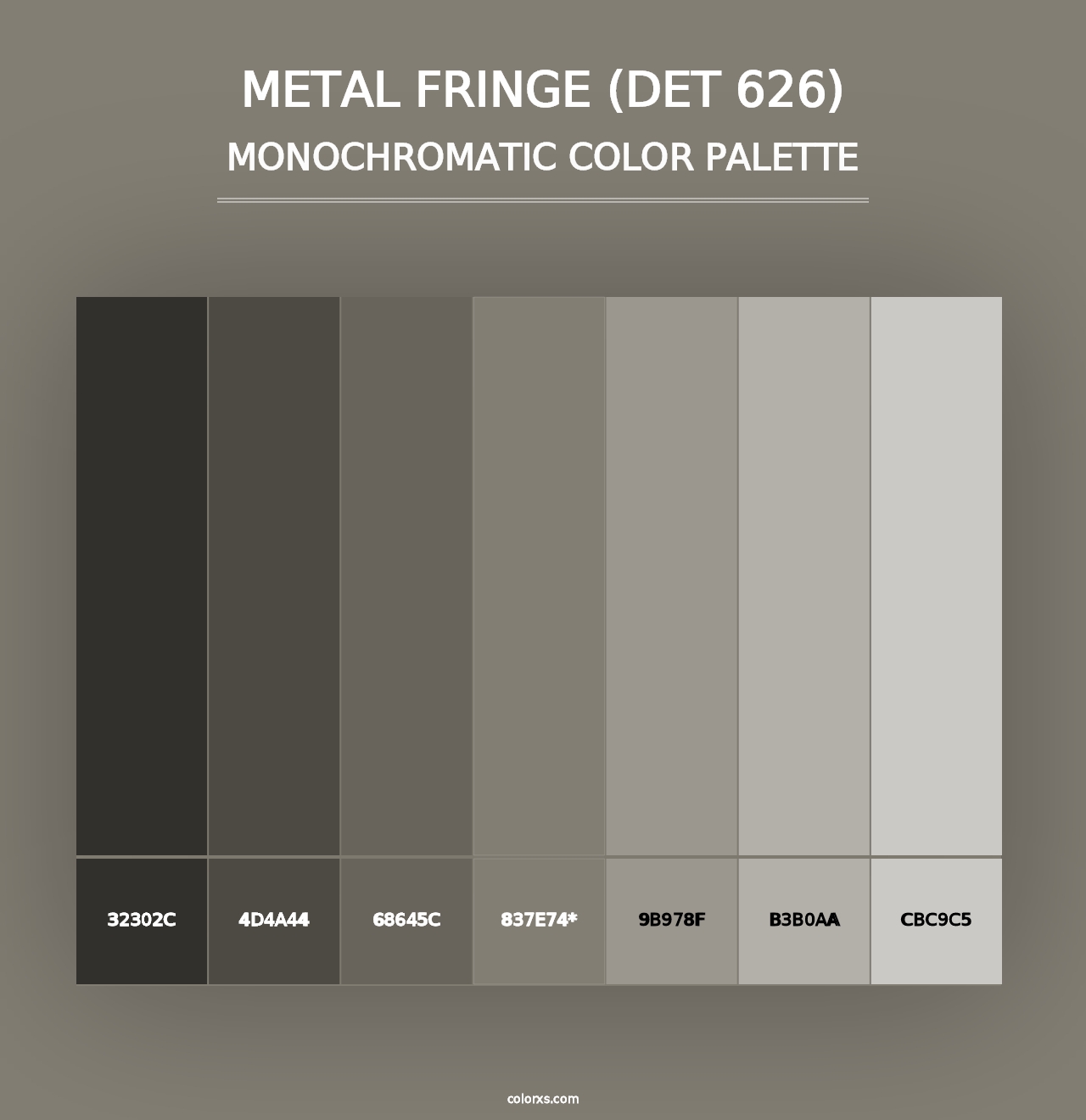 Metal Fringe (DET 626) - Monochromatic Color Palette