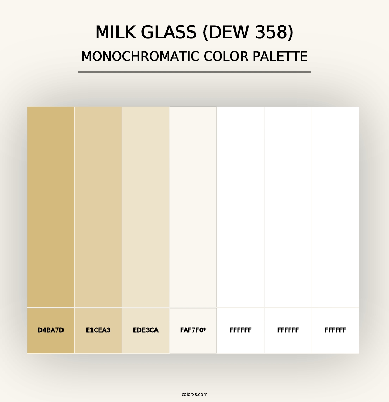 Milk Glass (DEW 358) - Monochromatic Color Palette