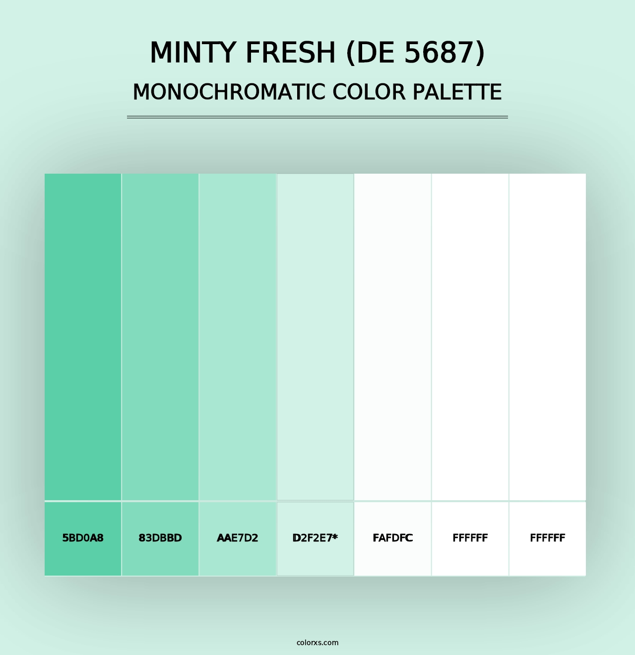 Minty Fresh (DE 5687) - Monochromatic Color Palette