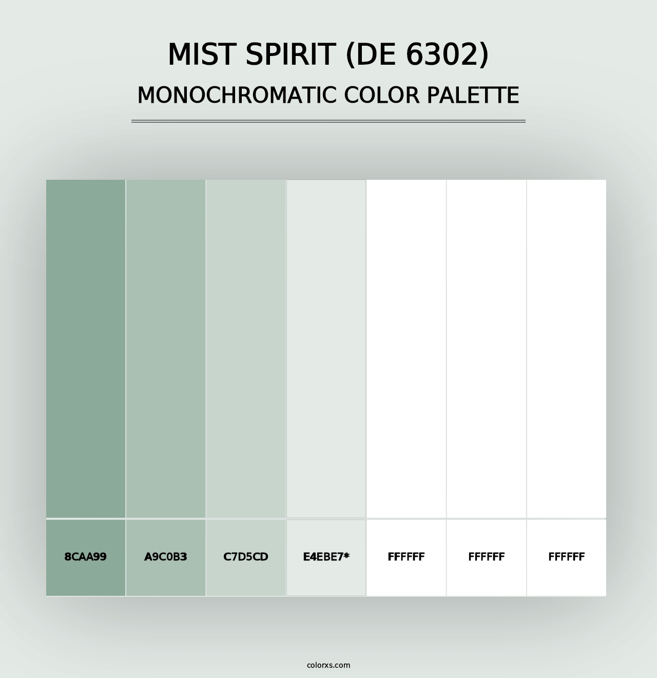 Mist Spirit (DE 6302) - Monochromatic Color Palette