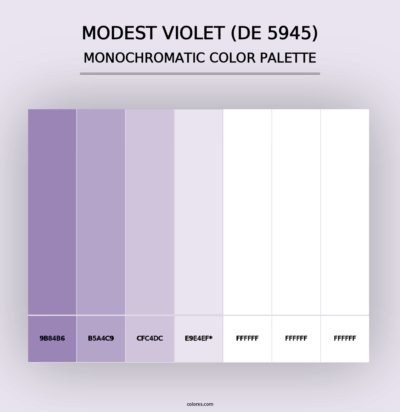 Modest Violet (DE 5945) - Monochromatic Color Palette