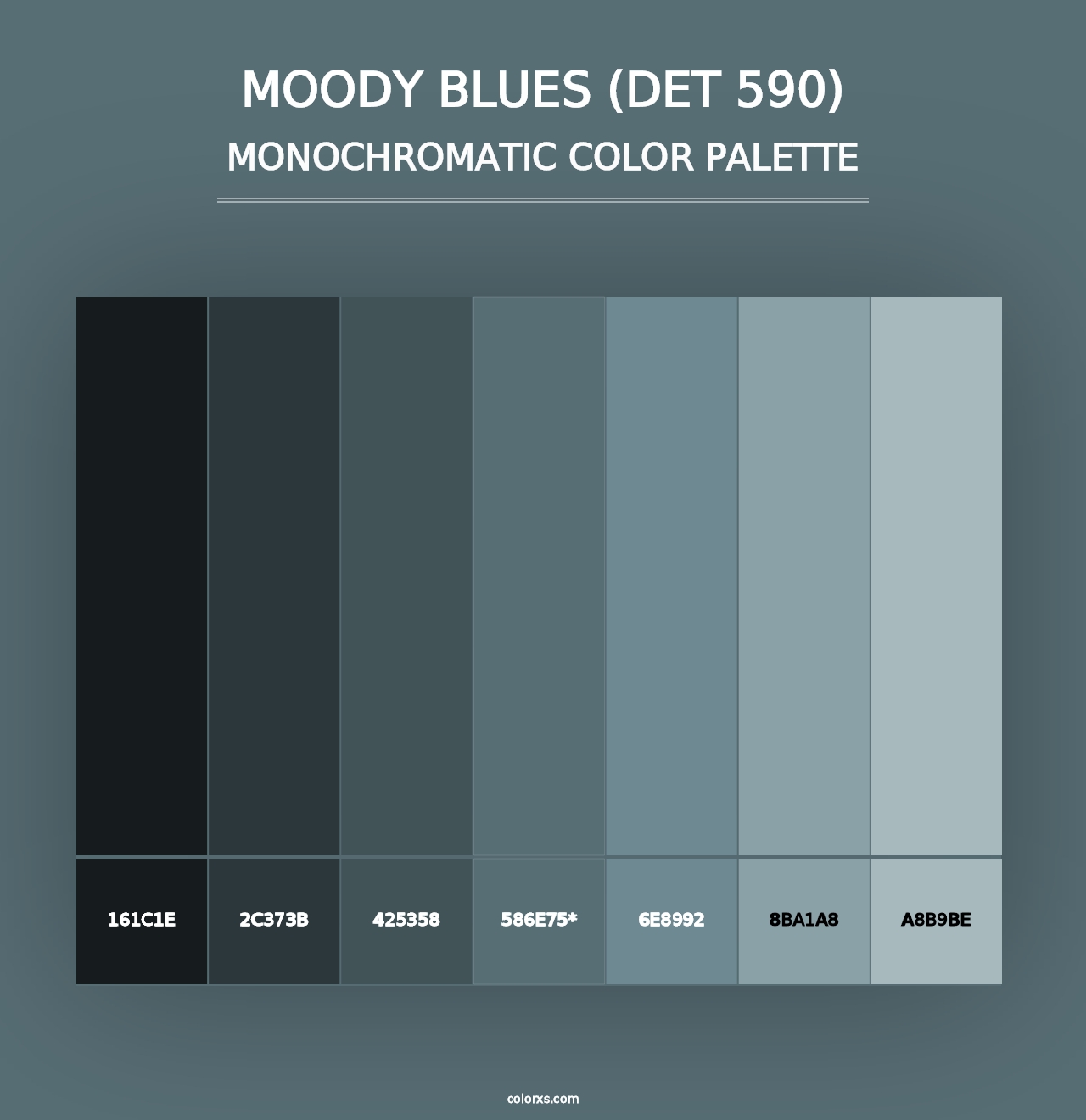 Moody Blues (DET 590) - Monochromatic Color Palette